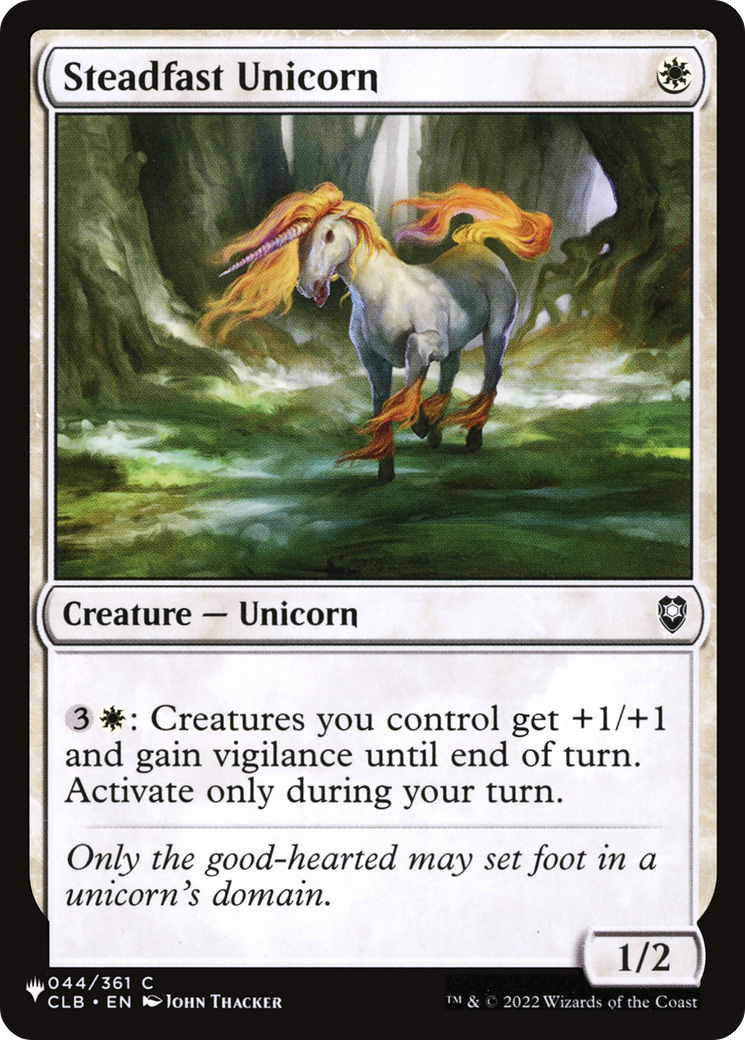 Steadfast Unicorn [The List]