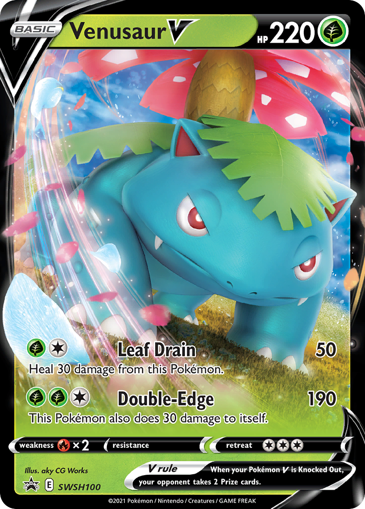 Venusaur V (SWSH100) [Sword & Shield: Black Star Promos]