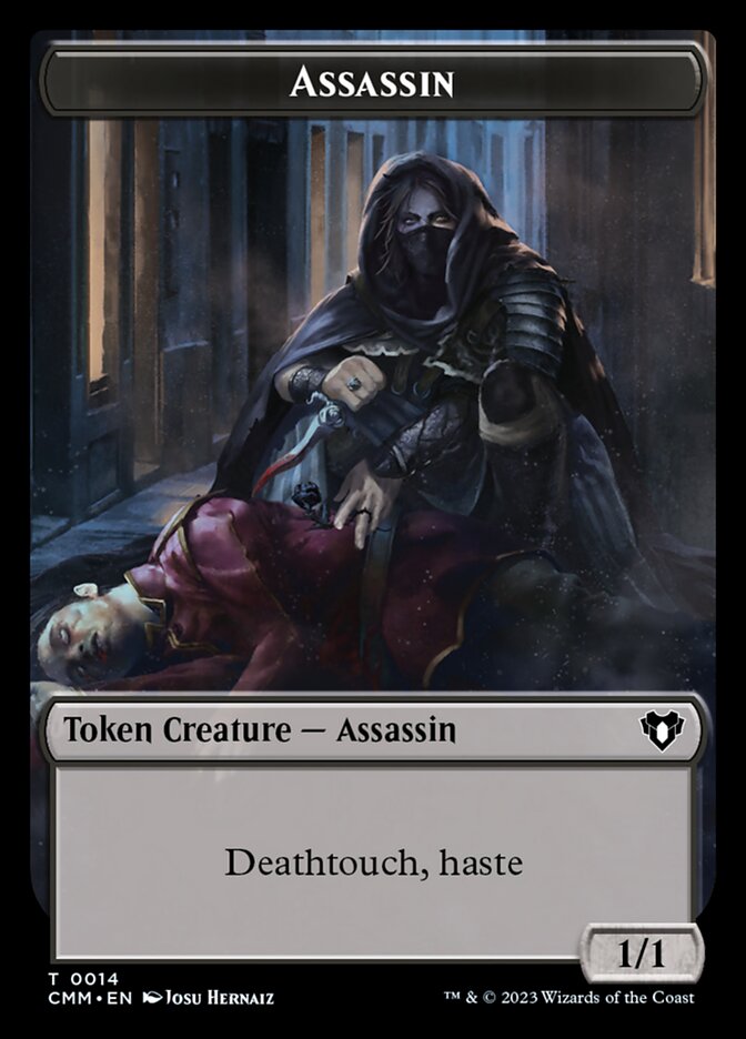 Treasure // Assassin Double-Sided Token [Commander Masters Tokens]