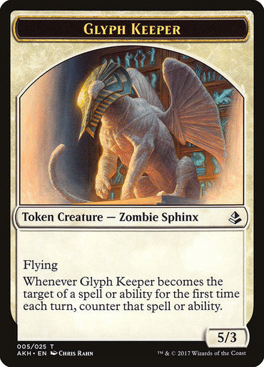 Glyph Keeper // Warrior Double-Sided Token [Amonkhet Tokens]