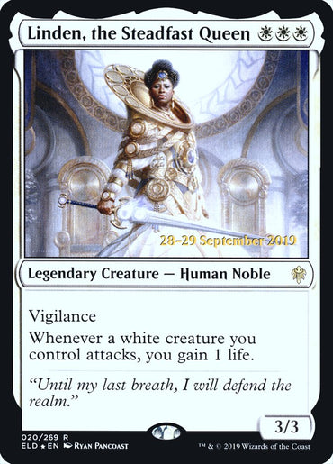 Linden, the Steadfast Queen [Throne of Eldraine Prerelease Promos]