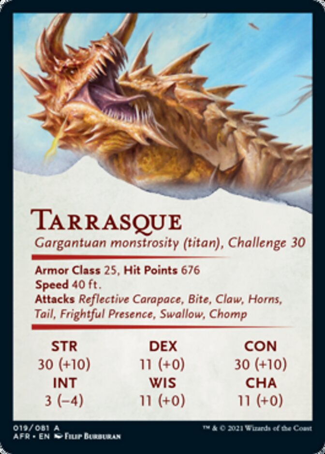 Tarrasque Art Card [Dungeons & Dragons: Adventures in the Forgotten Realms Art Series]