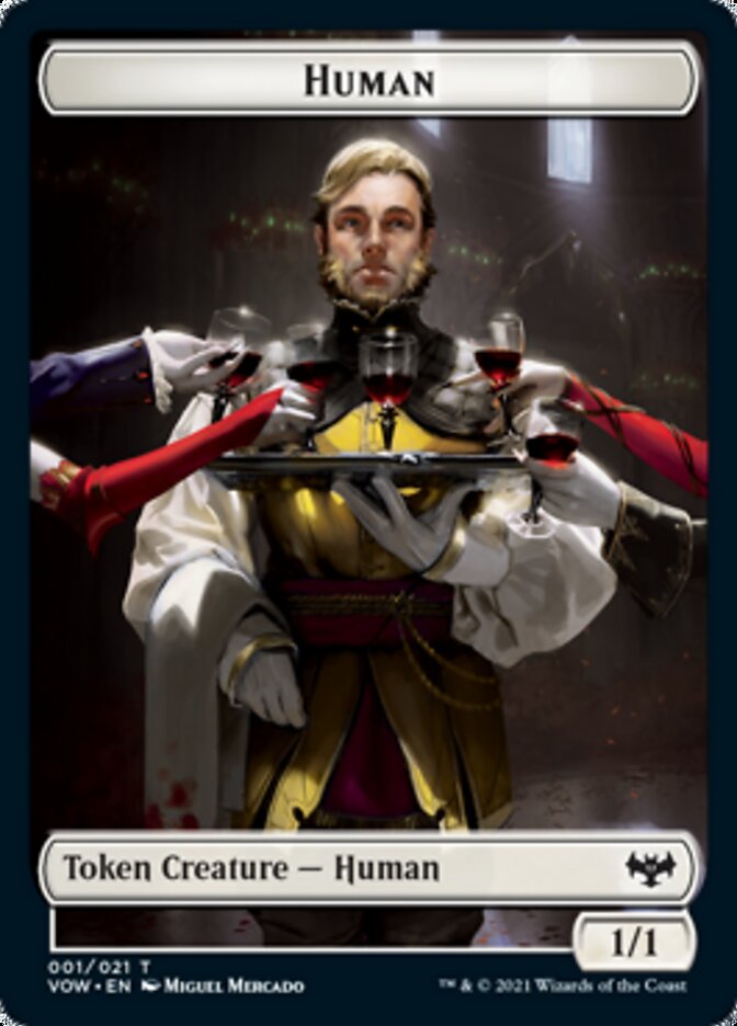 Human (001) // Human Soldier Double-Sided Token [Innistrad: Crimson Vow Tokens]