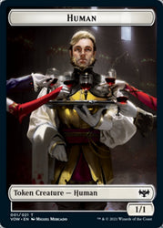 Human (001) // Boar Double-Sided Token [Innistrad: Crimson Vow Tokens]