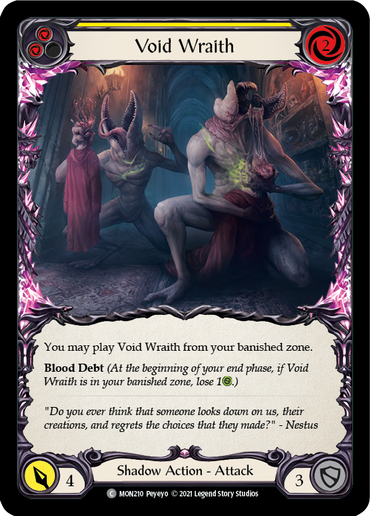 Void Wraith (Yellow) [MON210] (Monarch)  1st Edition Normal