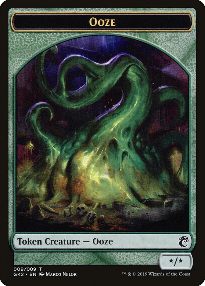 Ooze // Frog Lizard Double-Sided Token [Ravnica Allegiance Guild Kit Tokens]