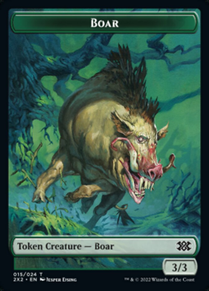 Boar // Vampire Double-Sided Token [Double Masters 2022 Tokens]