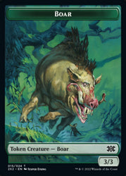 Boar // Soldier Double-Sided Token [Double Masters 2022 Tokens]