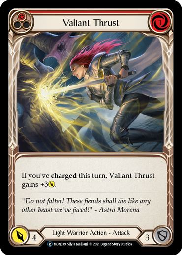 Valiant Thrust (Red) [U-MON039] (Monarch Unlimited)  Unlimited Normal