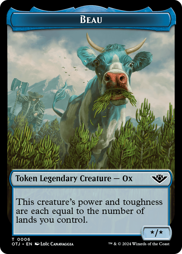 Beau // Plot Double-Sided Token [Outlaws of Thunder Junction Tokens]