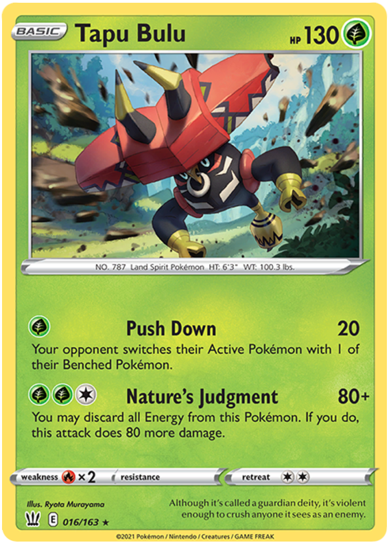 Tapu Bulu (016/163) [Sword & Shield: Battle Styles]