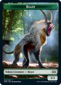 Beast // Soldier Double-Sided Token [Double Masters Tokens]