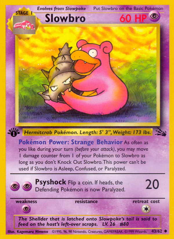 Slowbro (43/62) [Fossil 1st Edition]