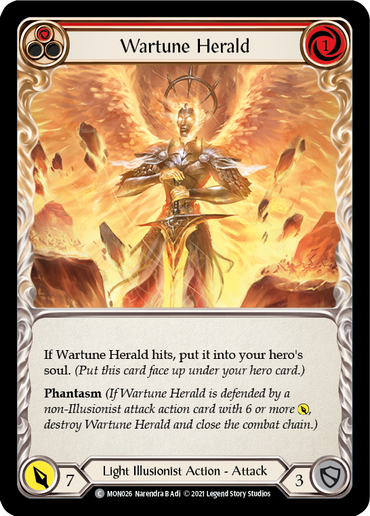 Wartune Herald (Red) [MON026-RF] (Monarch)  1st Edition Rainbow Foil