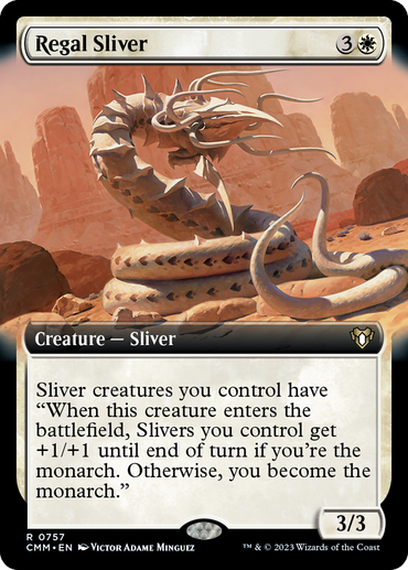 Regal Sliver (Extended Art) [Commander Masters]