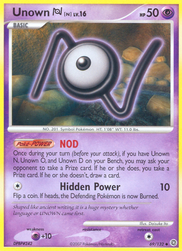 Unown N (69/132) [Diamond & Pearl: Secret Wonders]